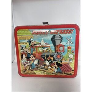 Vintage Disney Express Lunchbox 70s Metal Aladdin Walt Disneyland No Thermo 1979